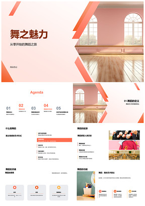 2025舞蹈基础动作种类教师情感艺术技巧芭蕾知识PPT模板