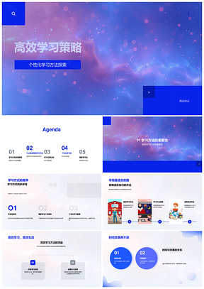 2025高效学习策略个性化多样方法提升效率习惯识别PPT模板