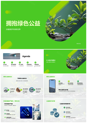 2025公益组织引领公众共建绿色公益PPT模板
