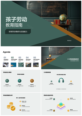 2025孩子体脑劳动实践情感培育指南PPT模板
