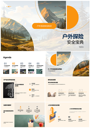 2025户外探险安全知识与山脉急救措施必备PPT模板