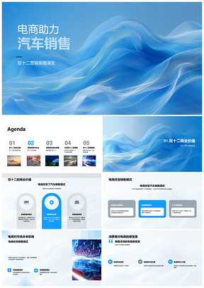 2025双十二电商汽车营销策划广告互动折扣消费者行为PPT模板