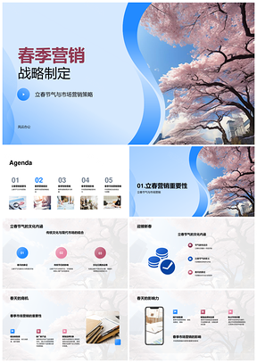 2025立春樱花季营销策略与需求反馈分析PPT模板
