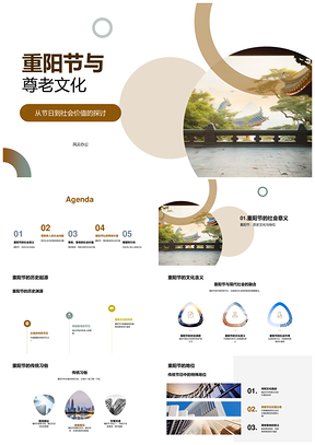 2025重阳节尊老文化现代社会孤老社区责任PPT模板
