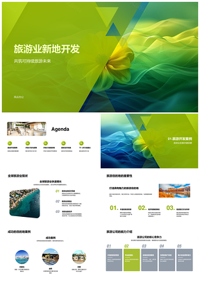 2025可持续旅游新地开发政府合作规划案例PPT模板