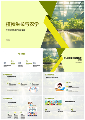 2025植物生长农学种子萌发阶段花果养分温室栽培PPT模板