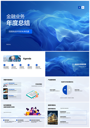 2025金融业务年度市场产品技术监管行业利润全球经济利率总结PPT模板