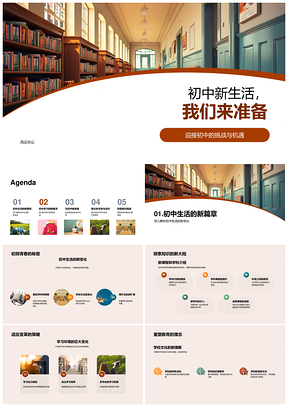2025初中新课适应校园文化高效学习自主管理PPT模板
