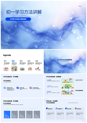 2025初一科学学习法习惯培养效率提升PPT模板