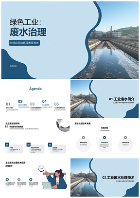 2025绿色工业废水处理技术护水实践PPT模板