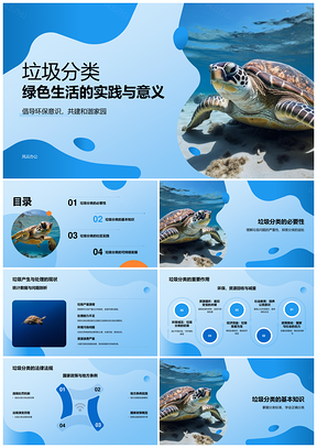 2025环保垃圾分类治理水污染环境损害PPT模板
