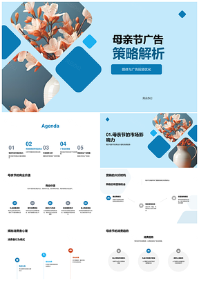 2025母亲节广告策略全媒体消费趋势花束分析PPT模板