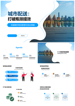 2025城市配送物流运营效率优化车辆交通电商活动PPT模板