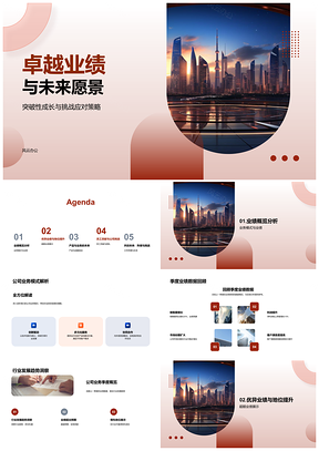 2025卓越业绩超预期突破成长应对挑战未来愿景PPT模板