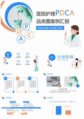 2025医院护理PDCA品管圈案例汇报讲座分享PPT模板