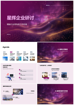 2025星辉企业战略文化团队建设与行业趋势研讨PPT模板