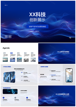 2025XX科技IT互联网创新解决方案展示PPT模板