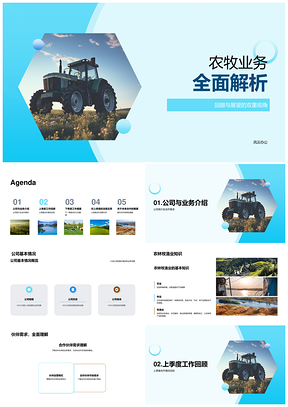 2025农牧业务季度总结供应链优化合作展望PPT模板