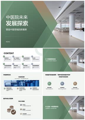 2025中医医院高管董事会年终总结探讨经营财务市场趋势PPT模板