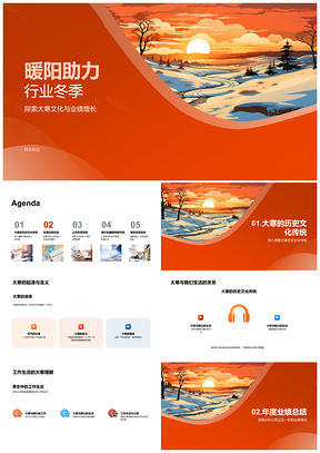 2025暖阳大寒文化助推冬季业绩翻倍增长PPT模板