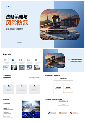 2025法务策略合规护航公司战略风险防范PPT模板