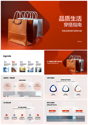 2025品质生活穿搭指南品牌历史设计总监领衔时尚服饰购物节PPT模板
