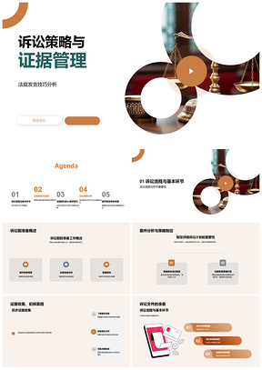 2025诉讼策略证据流程发言心理胜诉技巧PPT模板