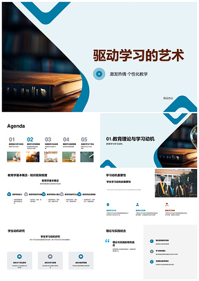 2025驱动学习艺术激发热情个性教学PPT模板