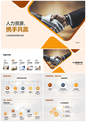 2025人力资源管理实践经验携手员工发展PPT模板