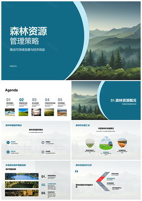 2025森林资源管理策略平衡可持续发展与经济效益PPT模板