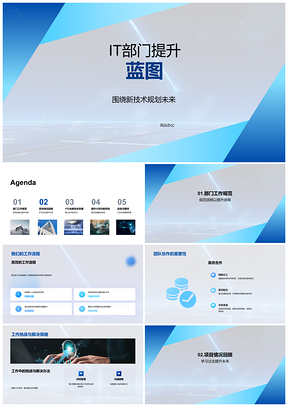 2025IT部门新技术规划流程协作ABC项目主流技术蓝图PPT模板