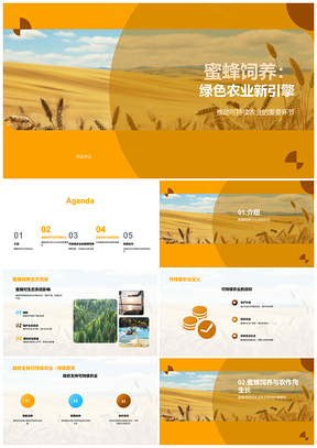 2025蜜蜂饲养推动可持续农业获政策资金支持PPT模板