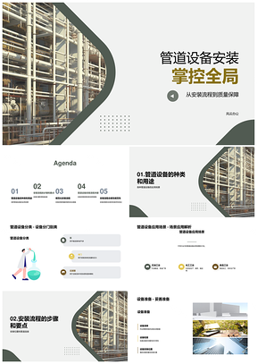 2025工业机械管道设备安装流程工程师业务经理应用类型场景PPT模板