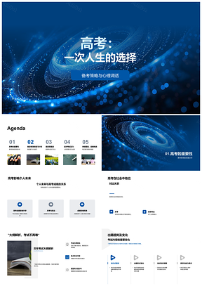 2025高考策略心理调适与数据光学未来选择PPT模板