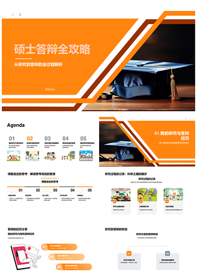 2025硕士答辩研究流程策略与问题解答PPT模板