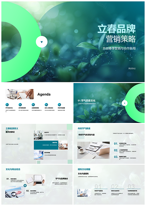 2025立春品牌营销策略历史文化成果共创蓝图PPT模板
