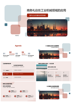 2025工业机械商务礼仪提升企业形象经营效能PPT模板