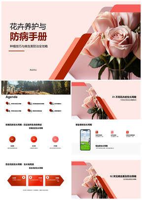 2025花卉公司玫瑰种植养护与防病总结PPT模板