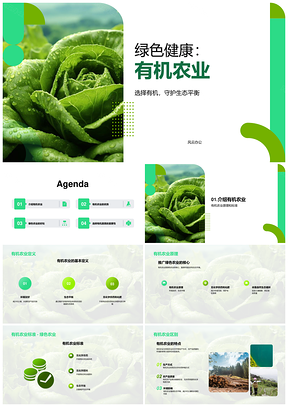 2025绿色有机农业环保专家指导无农药农林牧渔蔬菜消费者PPT模板
