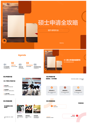 2025硕士申请录取语言考试课程推荐信能力发展攻略PPT模板