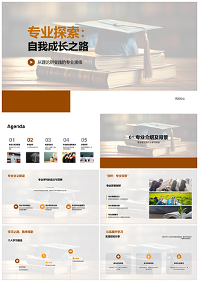 2025专业探索自我成长学术答辩实践经验PPT模板