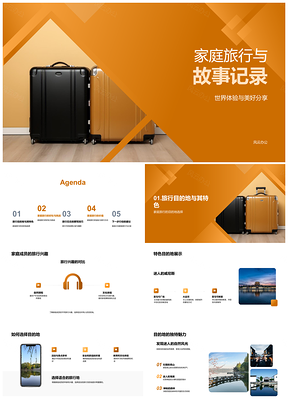 2025家庭旅行故事记录特色目的地挑战实用建议PPT模板