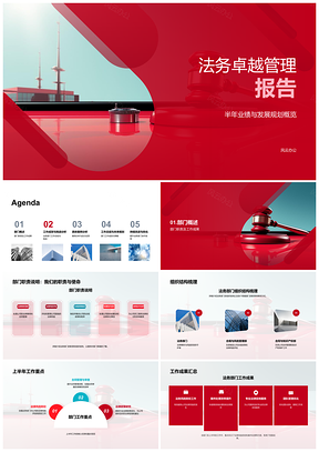 2025法务卓越管理半年总结与未来规划PPT模板