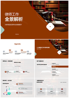 2025律师职场技能提升与案件庭审全流程解析PPT模板
