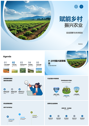 2025赋能乡村农林牧渔企业扶贫技术振兴PPT模板