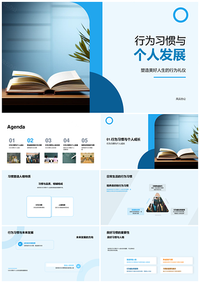 2025行为习惯塑人格特质促个人发展PPT模板