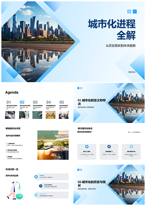 2025城市化进程历史现状趋势经济社会环境影响PPT模板