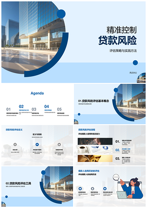 2025银行贷款风险评估控制违约风险流程PPT模板