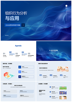 2025组织行为理论模型与企业运营效率影响因素PPT模板