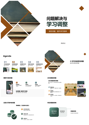 2025问题解决学习调整提升效率理解记忆专注PPT模板